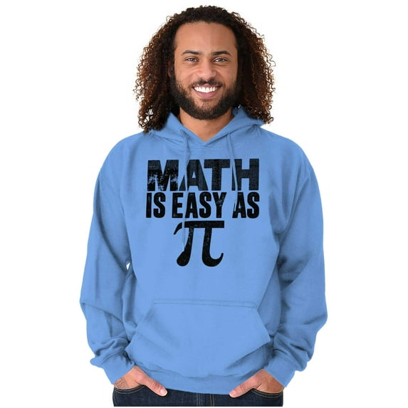 Math Is Easy As Funny Teacher Nerdy Unisex Plus Fleece Graphic Hoodie Brisco Brands 4X