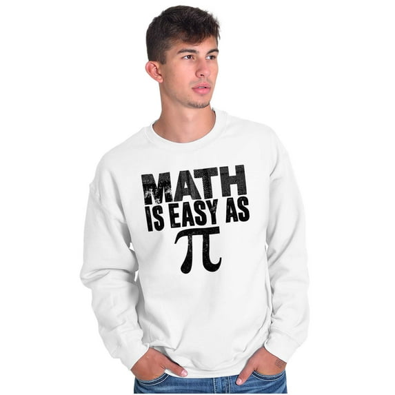 Math Is Easy As Funny Teacher Nerdy Unisex Plus Fleece Graphic Sweatshirt Brisco Brands 5X