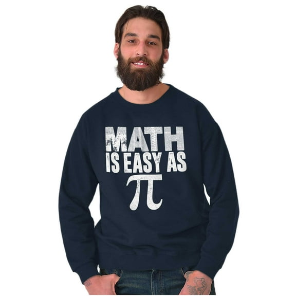 Math Is Easy As Funny Teacher Nerdy Unisex Plus Fleece Graphic Sweatshirt Brisco Brands 5X