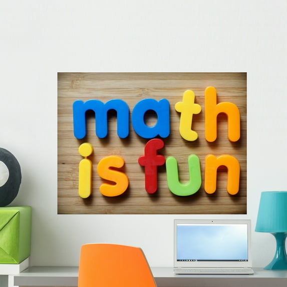 Math Is Fun Concept Wall Mural by Wallmonkeys Peel and Stick Graphic (24 in W x 18 in H) WM287896