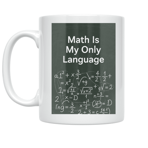 Math Is My Only Language - Math Lover - 11 oz Ceramic Coffee Mug