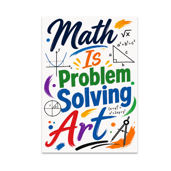 Math Is Problem Solving Art - Math Enthusiast - 13x19 Poster Print