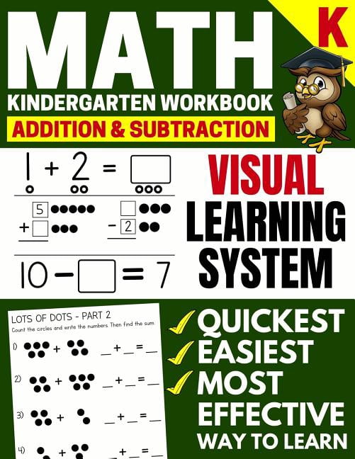 Math Kindergarten Workbook: Addition and Subtraction, Numbers 1-20 ...