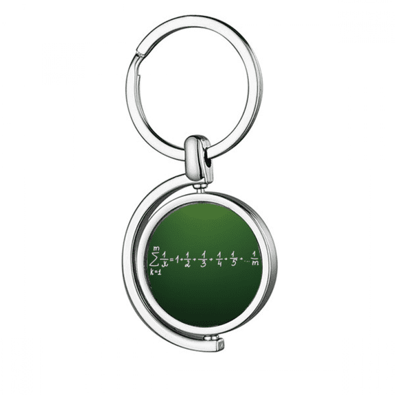Math Kowledge Formula Art Deco Fashion Rotating Keychain Metal Keyring Holder