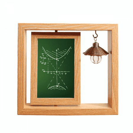 Math Kowledge Hyperbolic Curve Wooden Rotating Picture Photo Frame 4x6