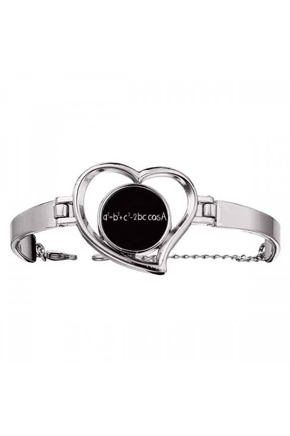 Math Kowledge Triangle Formula Bracelet Heart Jewelry Wire Bangle