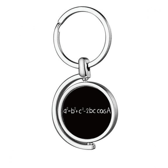Math Kowledge Triangle Formula Rotating Keychain Metal Keyring Holder