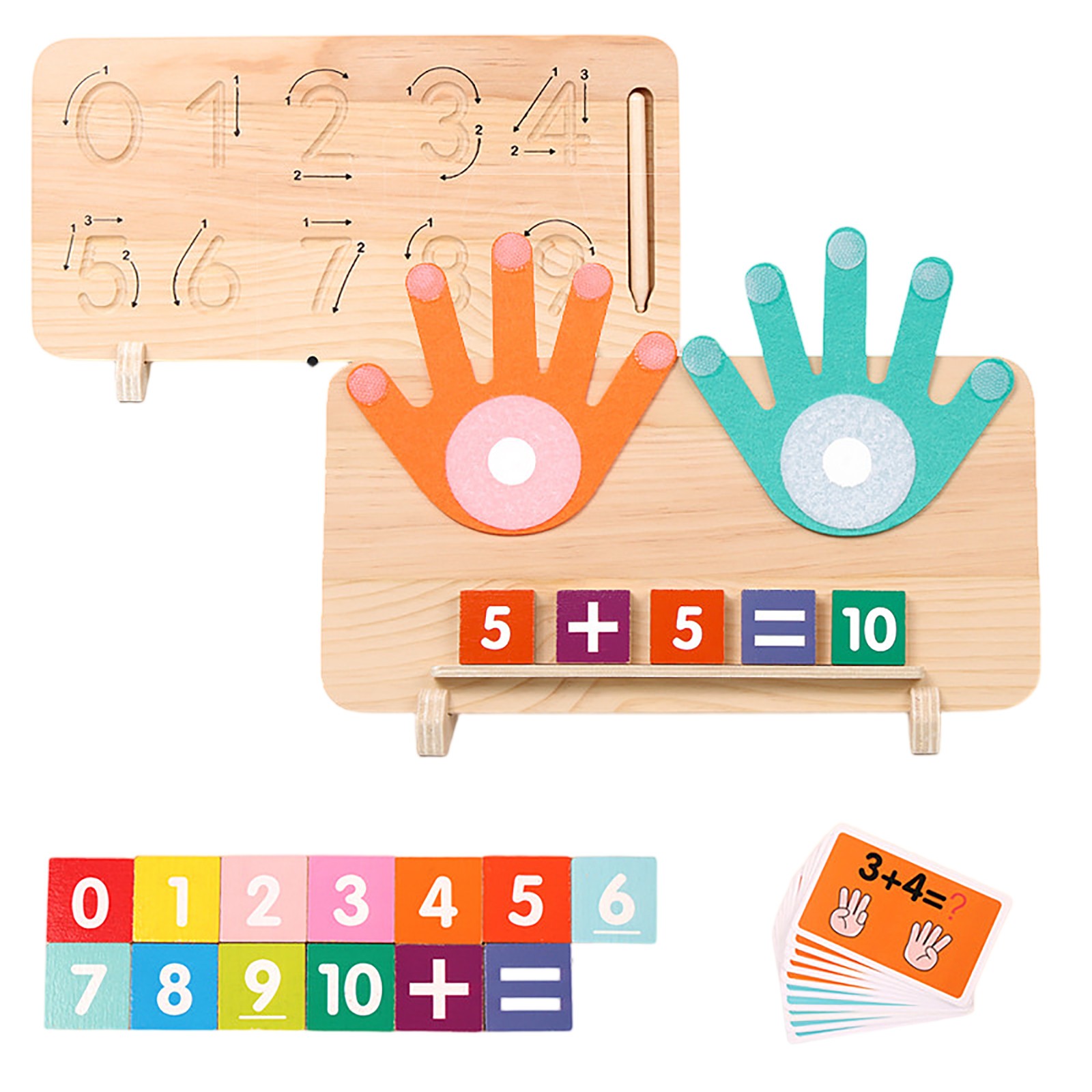 Math Learning Finger Counting Toy for Toddlers, Number Recognition ...