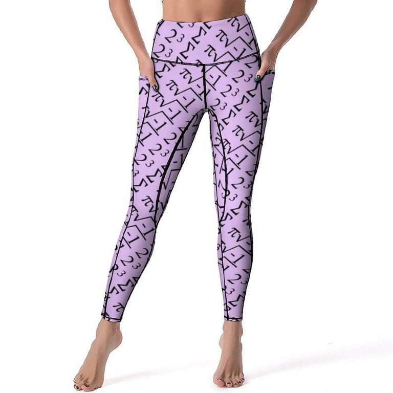 Math Lessons Yoga Pants With Pockets Cool Pi Day Print Leggings Sexy Push Up Breathable Yoga Sports Tights Elastic Gym Leggins Walmart
