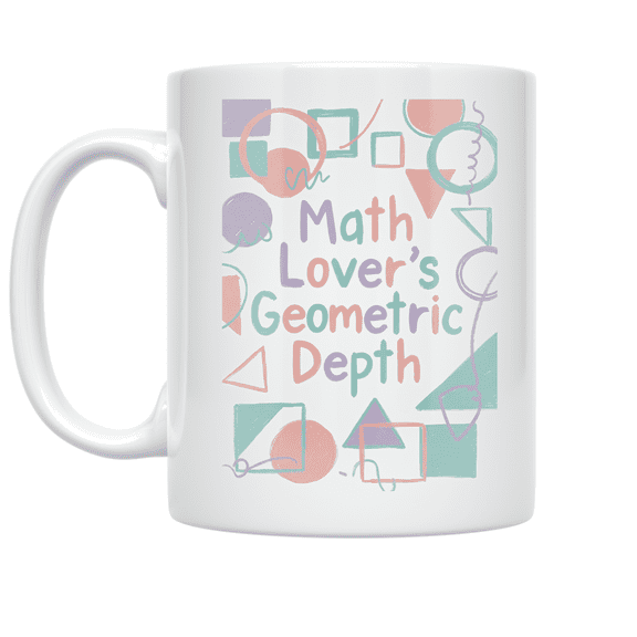 Math Lover's Geometric Depth - Math Enthusiast - 11 oz Ceramic Coffee Mug