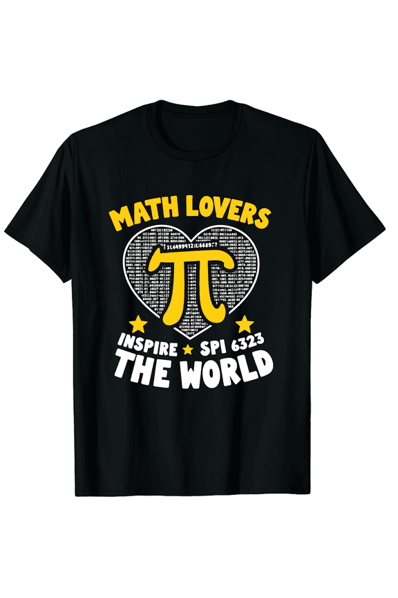 Math Lovers Inspire The World Teacher 314 Pi Day Funny Men Women Short Sleeve Graphic T-Shirt, Pi Day Celebration