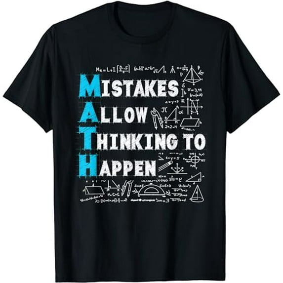 Math Lovers Mistakes Allow Thinking To Happen T-Shirt