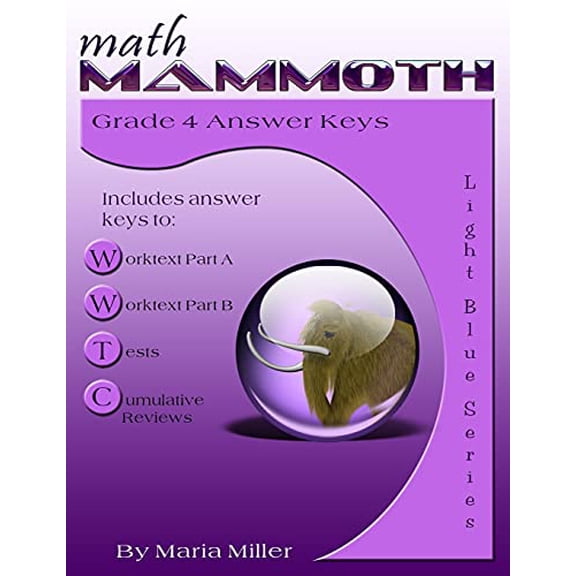 Pre-Owned Math Mammoth Grade 4 Answer Keys (Paperback) 194271565X 9781942715658