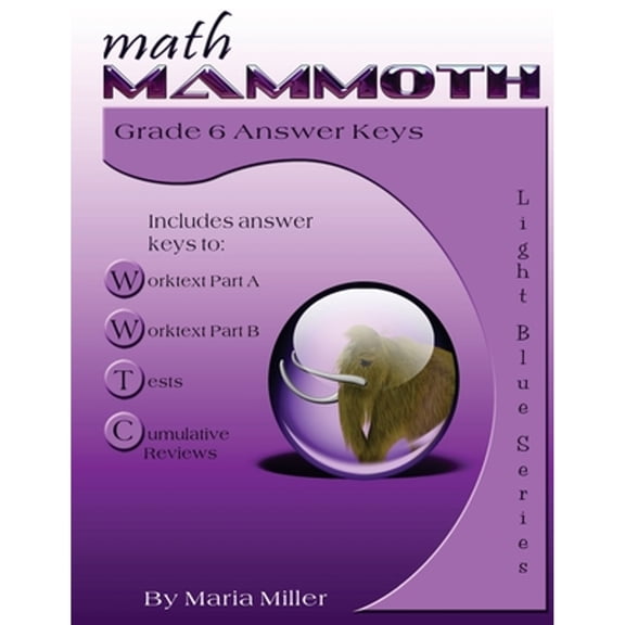 Pre-Owned Math Mammoth Grade 6 Answer Keys, 9781726224680, 1726224686, Paperback,