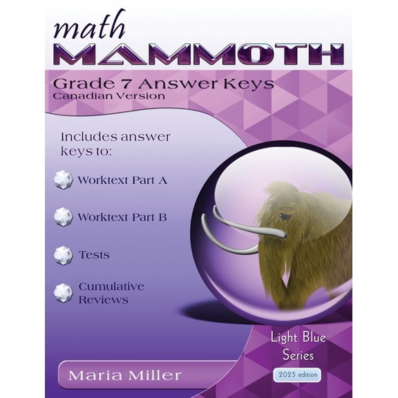 Math Mammoth Grade 7 Answer Keys, Canadian Version, (Paperback)
