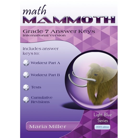 Math Mammoth Grade 7 Answer Keys, International Version, (Paperback)