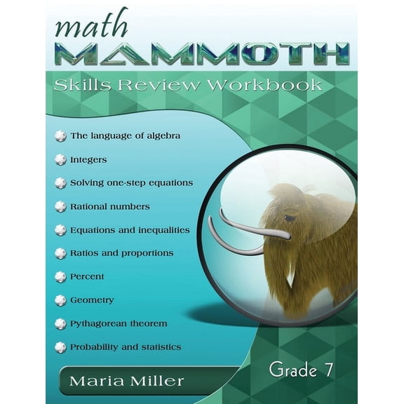 Math Mammoth Grade 7 Skills Review Workbook, (Paperback)
