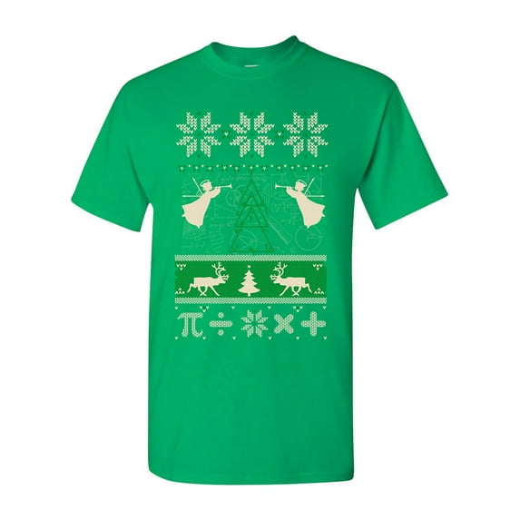 Math Mathematics Angels Deer Ugly Christmas Funny DT Adult T-Shirt Tee