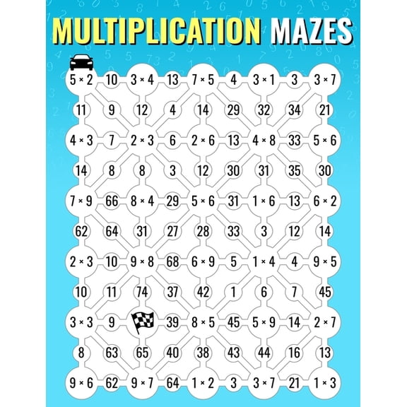 Math Mazes Multiplication Mazes: An Enjoyable Multiplication Math Drills Book To Learn And Memorize Multiplication Table For Kids A, Book 1, (Paperback)
