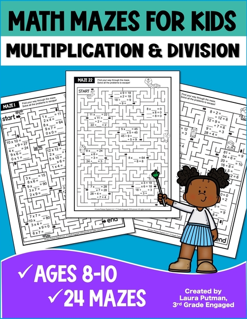 Math Mazes for Kids Math Mazes for Kids Multiplication and Division ...
