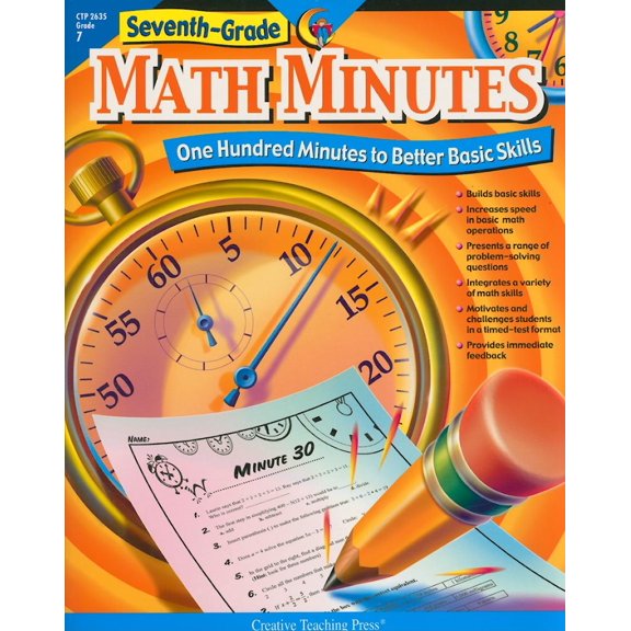 Math Minutes: Seventh-Grade Math Minutes: One Hundred Minutes to Better Basic Skills (Paperback)