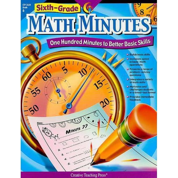 Math Minutes: Sixth-Grade Math Minutes: One Hundred Minutes to Better Basic Skills (Paperback)