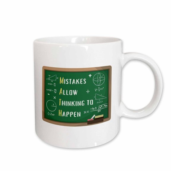 3drose, Math - Mistakes Allow Thinking to Happen - Mathematics Teacher Student, 15oz Mug