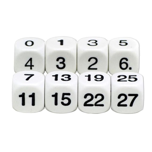 Math Numbers Dice - Set of 6