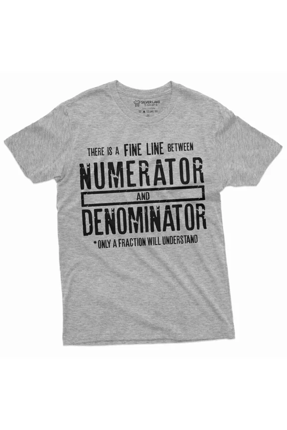 Math Numerator Denominator Mathematics Teacher School Gift T-shirt
