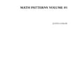 thumbnail image 1 of Math Patterns Volume #1, (Paperback), 1 of 1