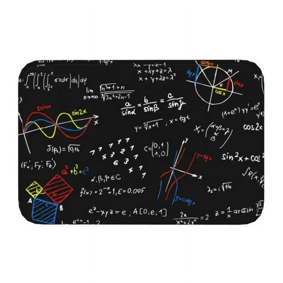 Math Physics Equations Carpet Door Floor Entrance Mat Outdoor Science Teacher Bath Kitchen Living Room Rug Non-slip Home r