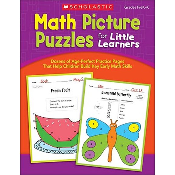 Pre-Owned Math Picture Puzzles for Little Learners (Paperback) 0545300681 9780545300681