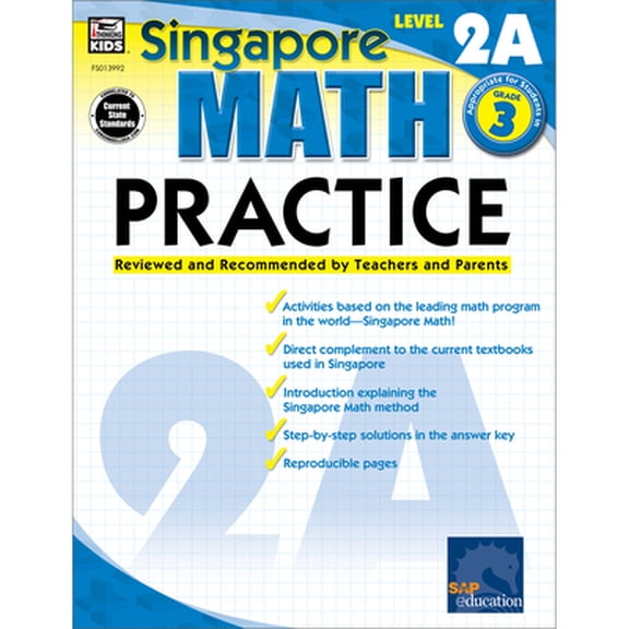 Pre-Owned Math Practice, Grade 3: Reviewed and Recommended by Teachers and Parents (Paperback) 0768239923 9780768239928