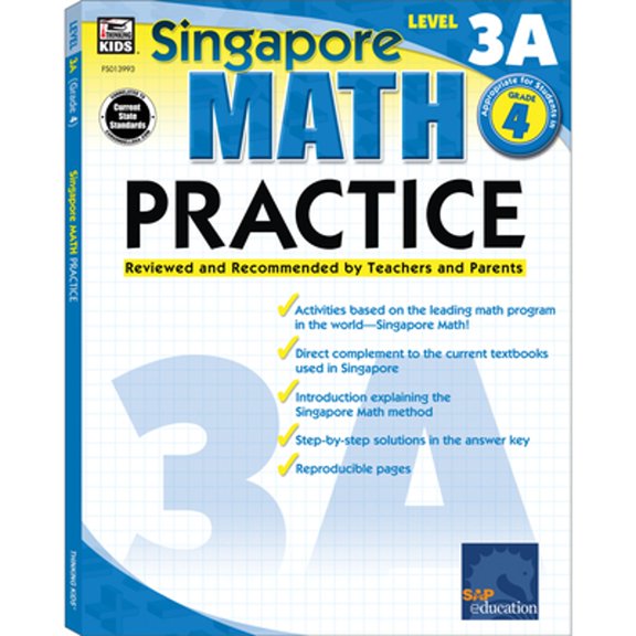 Pre-Owned Singapore Math Math Practice, Grade 4: Reviewed and Recommended by Teachers and Parents Volume 11, (Paperback)