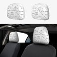 thumbnail image 1 of Math Print white Headrest Cover for Cars, 2Pack Car Headrest Cover, Soft Elastic Auto Steelers Head Rest Covers Headrest Protector Universal Fit to All Car Truck SUV, 1 of 5