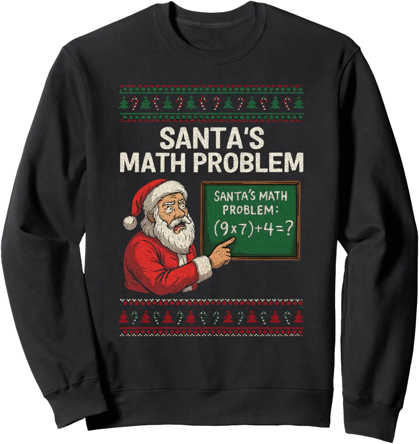 Pet Math Question Math Problem 67 Viral Christmas Sweatshirt - Walmart.com