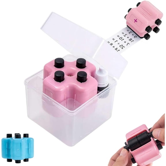 Math Problem Roller Stamp, 2026 New Number Line Roller Stamp, Subtraction, Multiplication & Division Practice, Random Math Equation Rollers Stamps, Refillable Reusable Teaching Tool