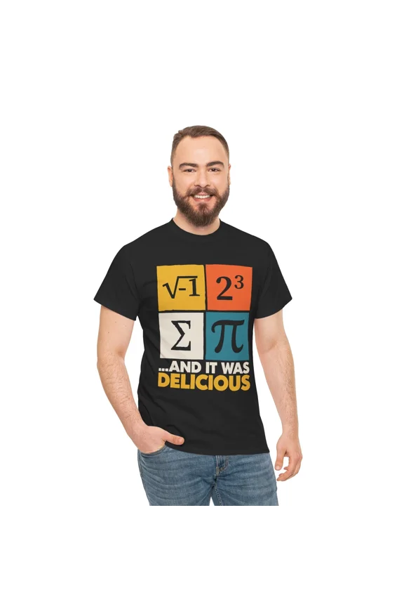 Math Pun Unisex T-Shirt : i 2^3 Sigma Pi ...And It Was Delicious, S-5XL