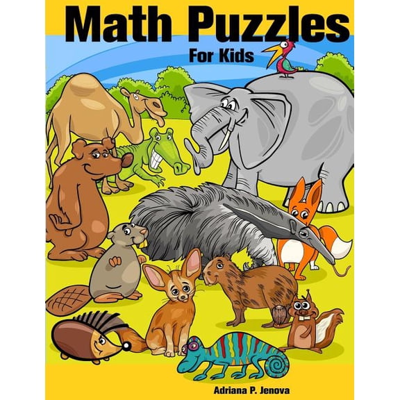 Math Puzzles: Math Puzzles For Kids: Counting & Number Coloring Book For Kids