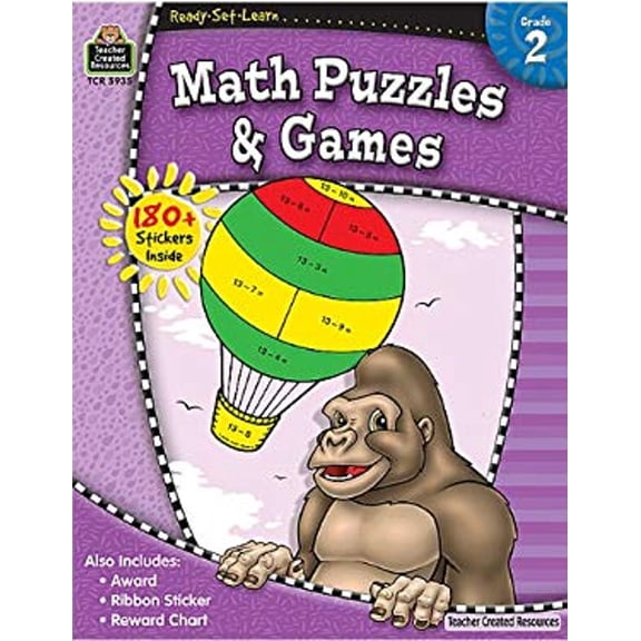 Pre-Owned Ready-Set-Learn: Math Puzzles and Games Grd 2 [With 150+] (Paperback) 1420659359 9781420659351