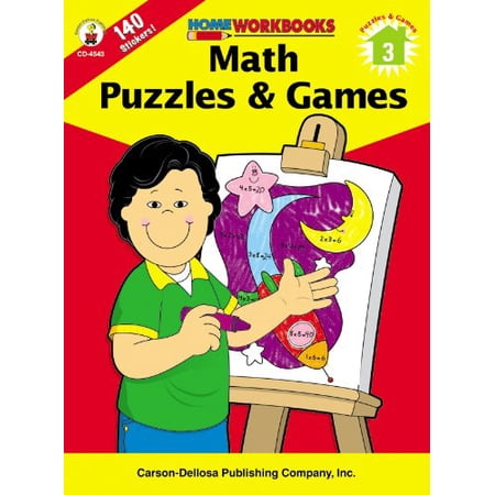 Pre-Owned Math Puzzles & Games Grade 3 (Home Workbooks) Paperback