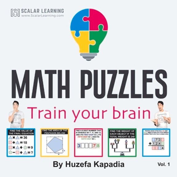 Pre-Owned Math Puzzles: Train Your Brain (Paperback) by Huzefa Kapadia