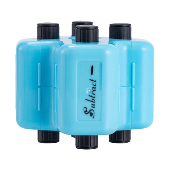 Math Roller Stamp Digital Practice Stamp 4 In 1 Arithmetic Roller Stamp Addition Subtraction Multiplication Division Fill In Blank Rolling Stamp With Ink Portable Learning Practice Tool 2.87x2.56"