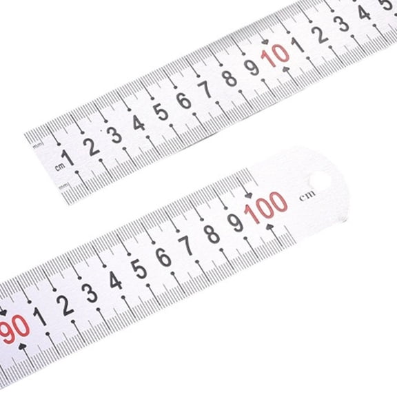 Math Ruler Measuring Tool Stainless Steel Ruler with Inches Centimeters Scale