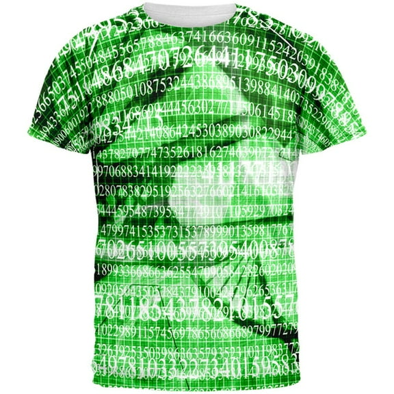Math Science Genetics Geek Numbers are Life All Over Mens T Shirt Multi SM