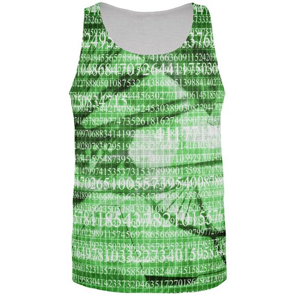 Math Science Genetics Geek Numbers are Life All Over Mens Tank Top Multi MD