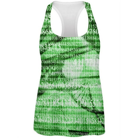 Math Science Genetics Geek Numbers are Life All Over Womens Work Out Tank Top Multi MD