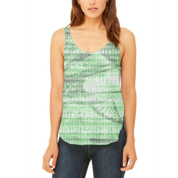Math Science Genetics Geek Numbers are Life Juniors Flowy Side Slit Tank Top Multi LG
