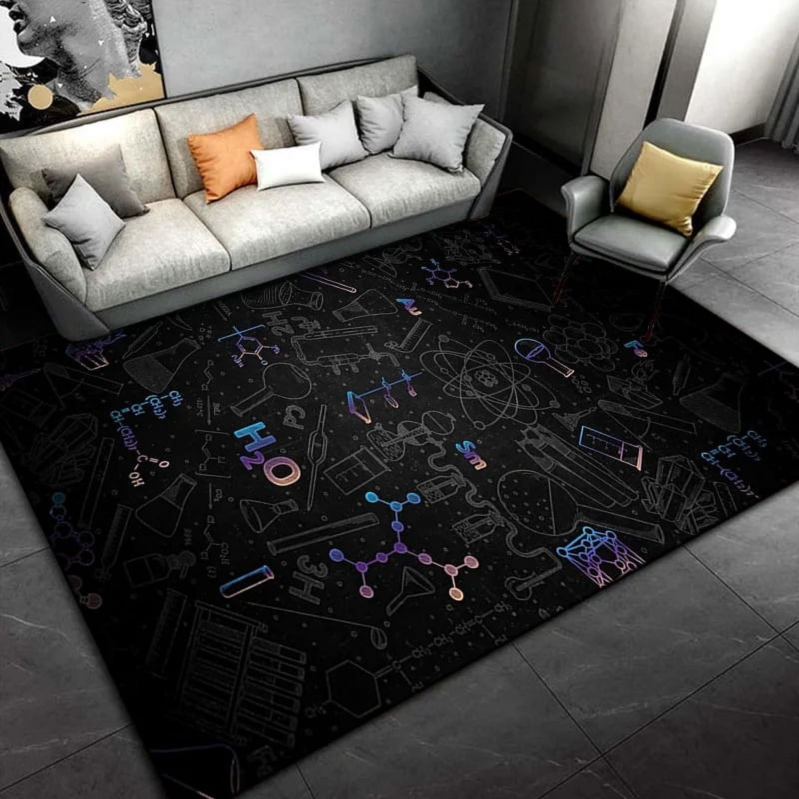Math Scientific Formulas Pattern Rug for Bedroom Living Room Anime ...