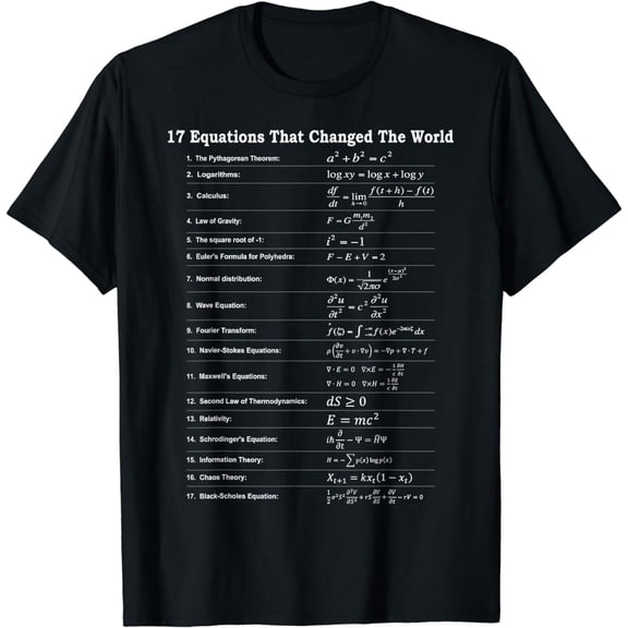 Math Seventeen Equations That Changed The World T-Shirt